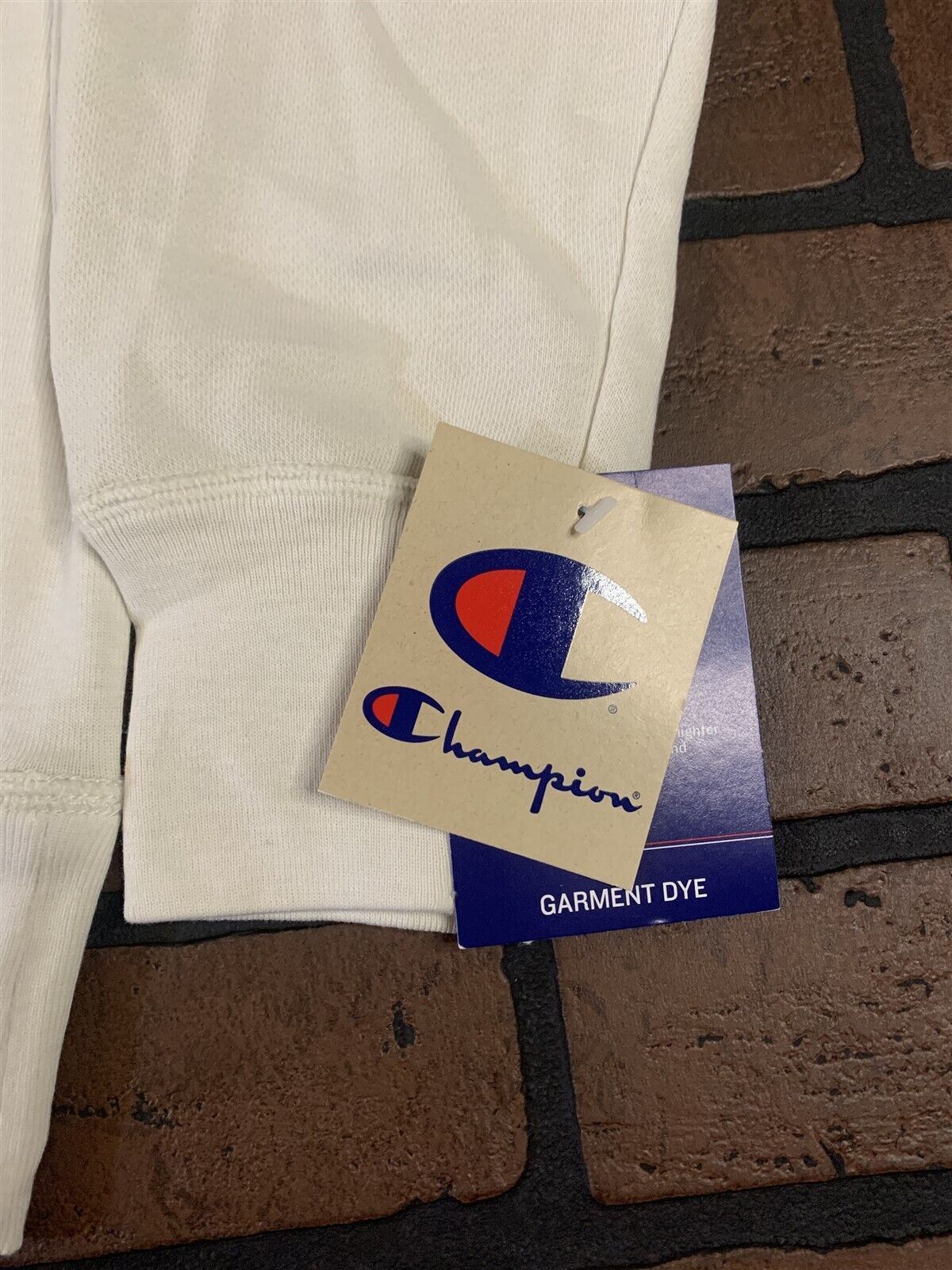 CHAMPION Stitched Light Cream Crew Neck~BRAND NEW~ S M L XL XXL