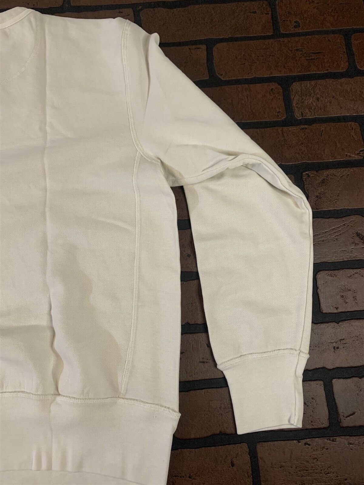 CHAMPION Stitched Light Cream Crew Neck~BRAND NEW~ S M L XL XXL