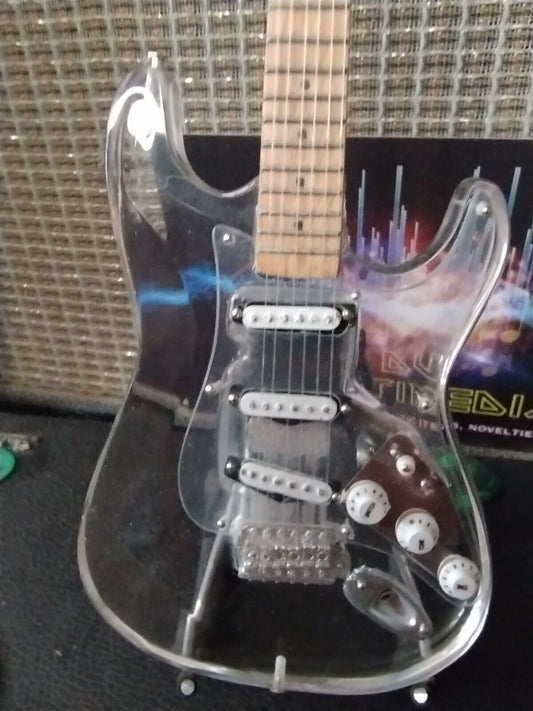 FENDER - Clear Acrylic Strat 1:4 Scale Replica Guitar ~Axe Heaven~