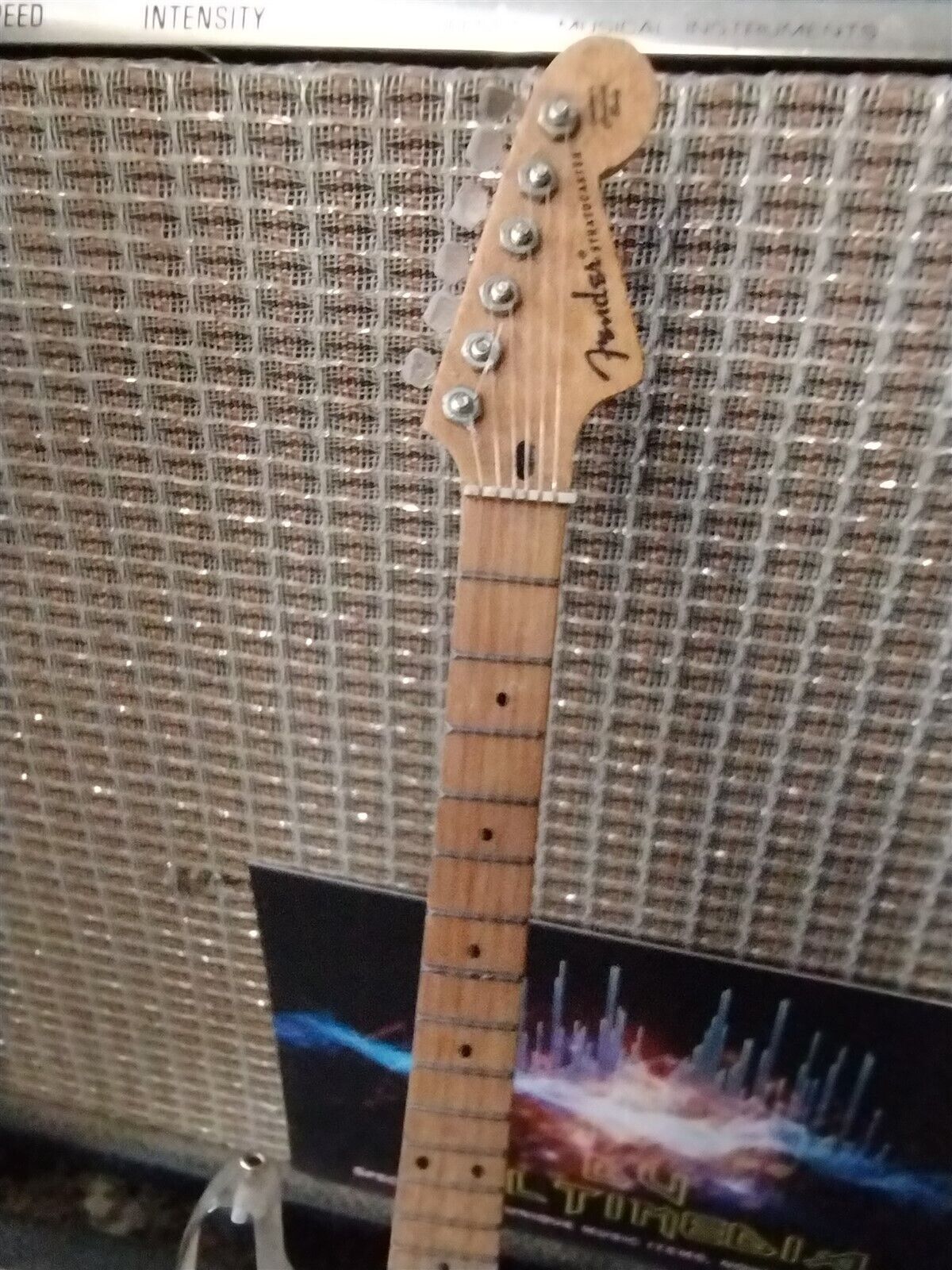 FENDER - Clear Acrylic Strat 1:4 Scale Replica Guitar ~Axe Heaven~