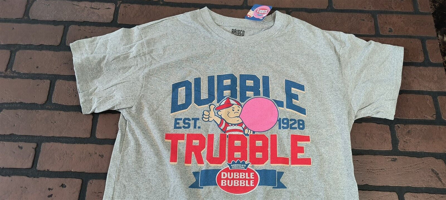 DUBBLE TRUBBLE Bubble Gum w/ Pud-2019 Gray T-shirt ~Licensed /Never Worn~ M L XL
