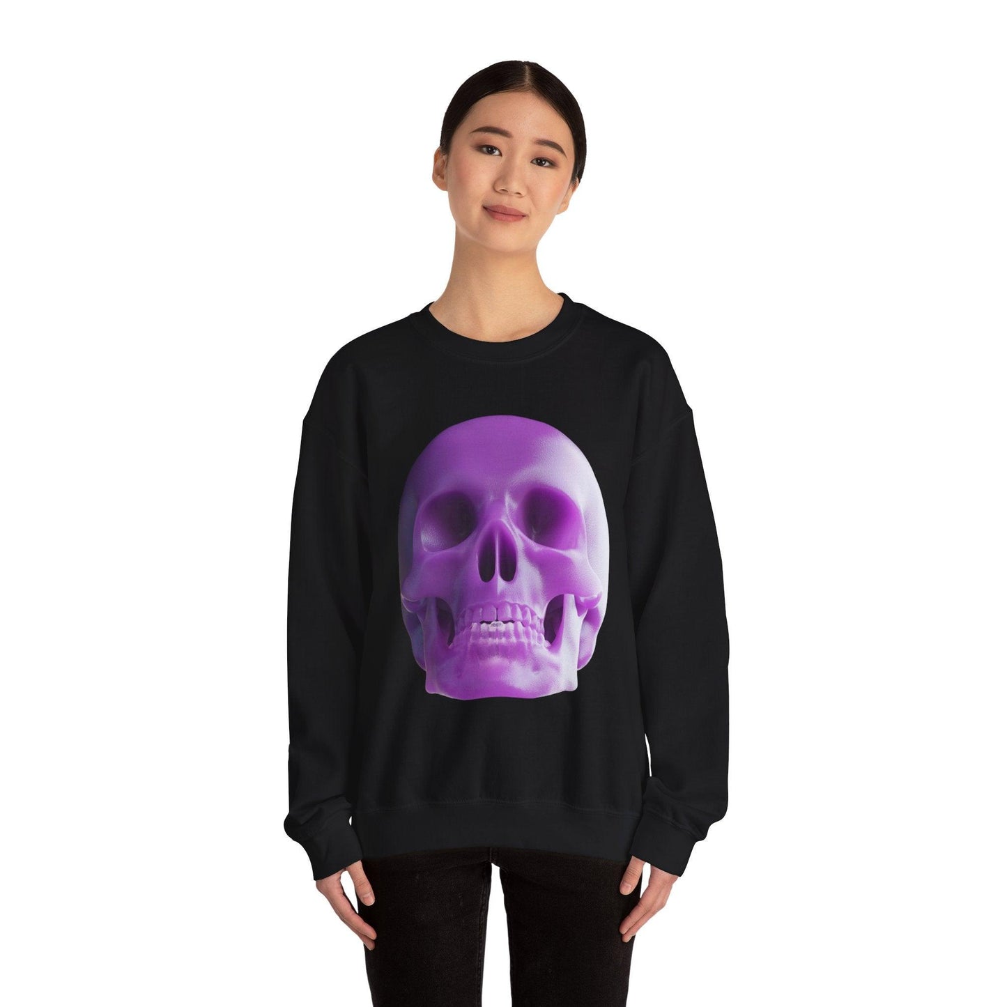 The Purple Skull of Glory Unisex Heavy Blend™ Crewneck Sweatshirt - Lizard Vigilante