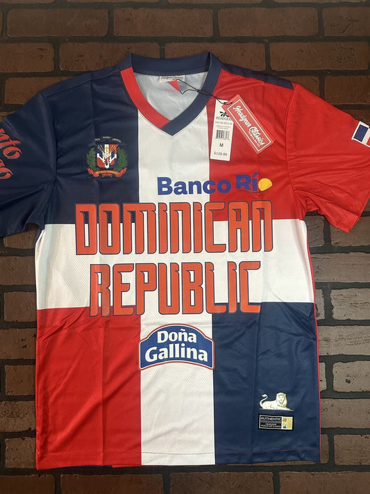 DOMINICAN REPUBLIC 1990 World Cup Team Headgear Classics Soccer Jersey ~New~