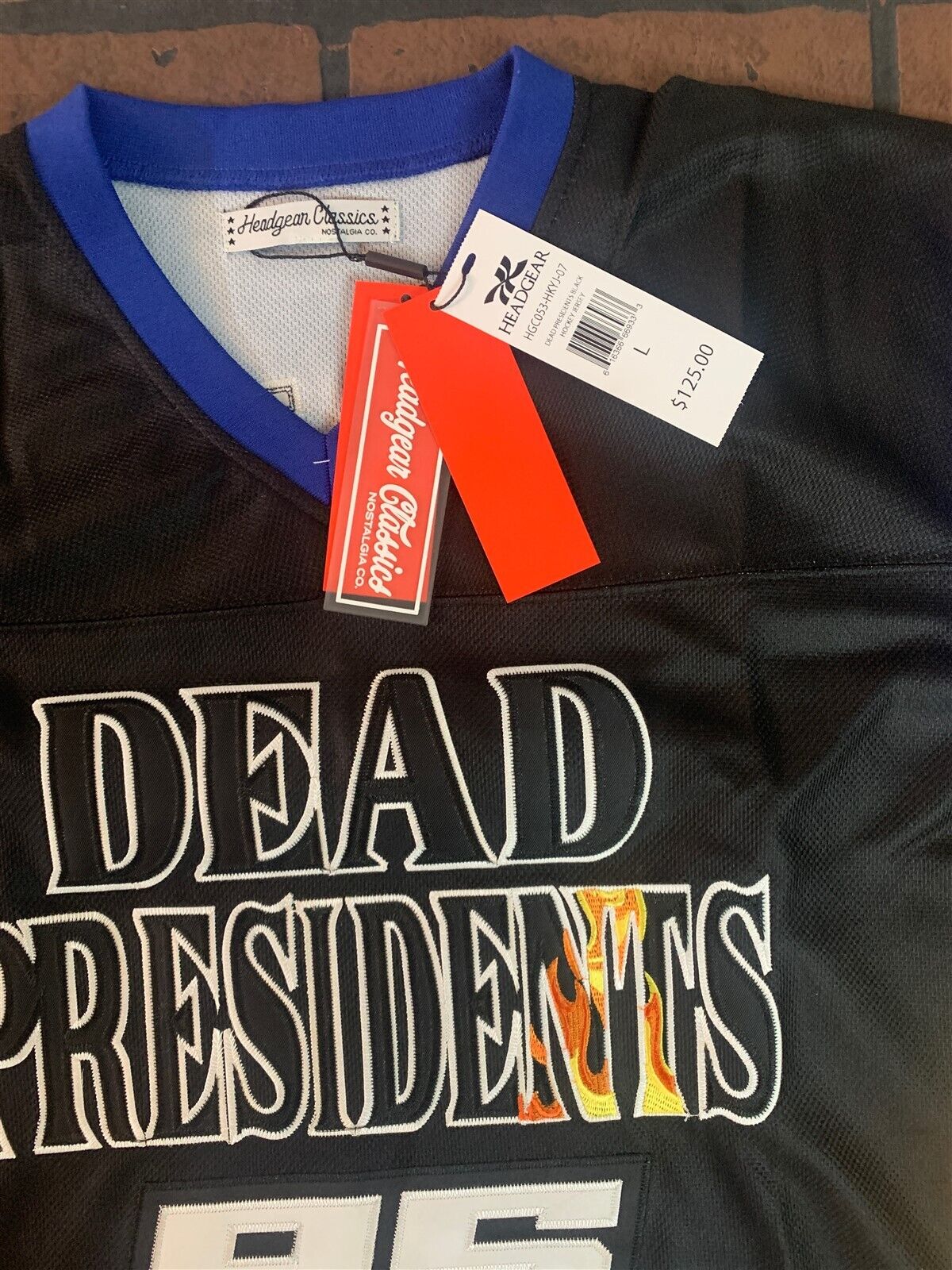DEAD PRESIDENTS Headgear Classics Hockey Black Jersey ~Never Worn~ M L XL 2XL