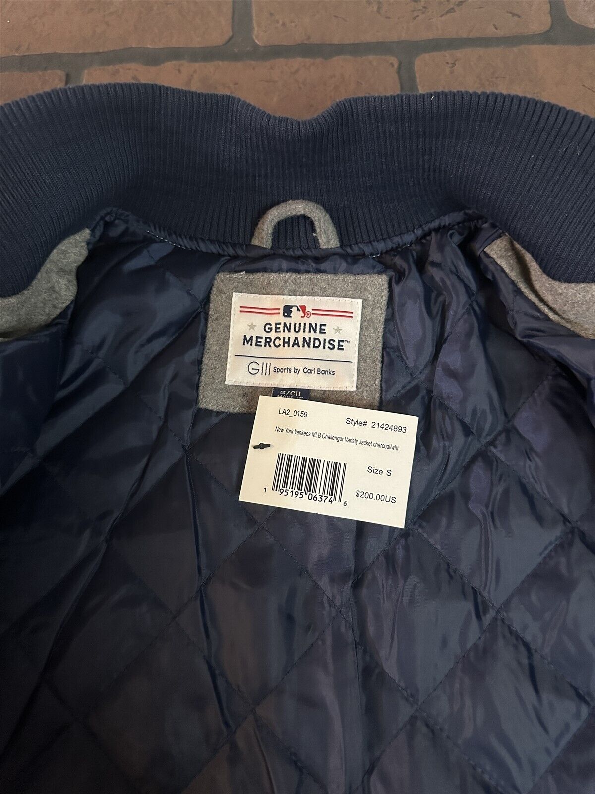 NEW YORK YANKEES G-III 27X World Series Varsity Jacket~Faux Leather Sleeved~