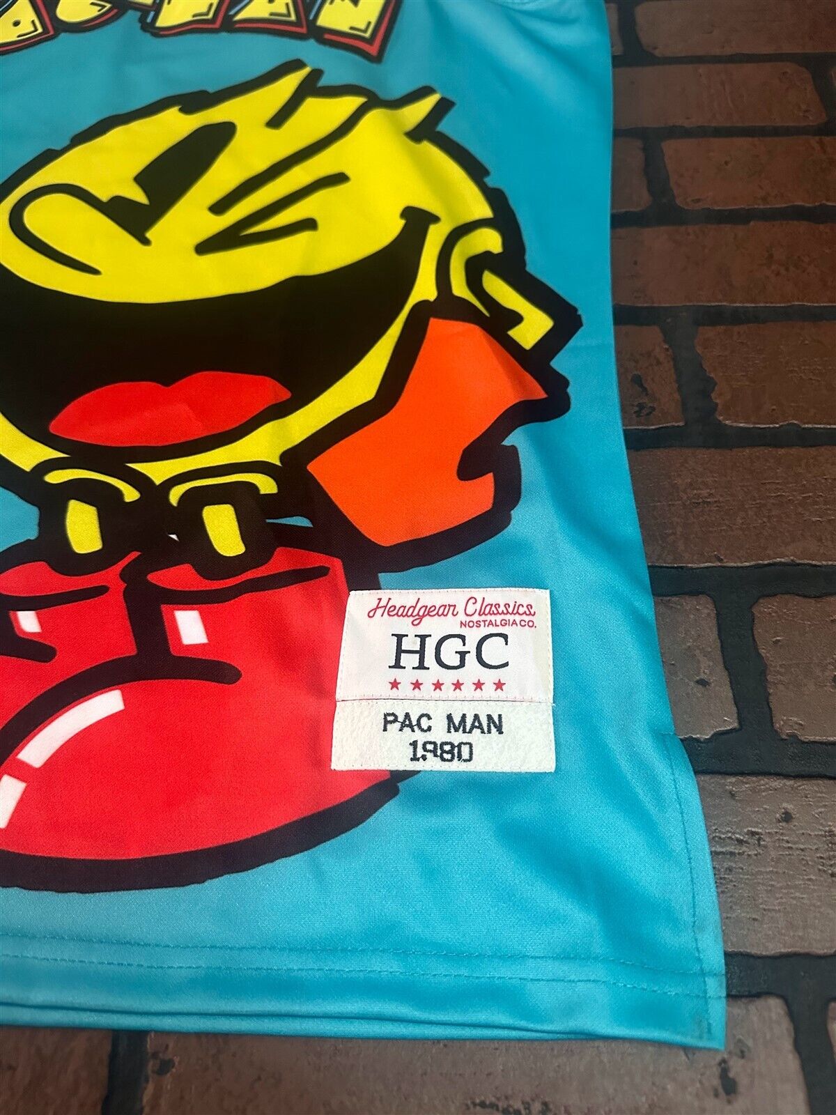 PAC MAN Blue Headgear Classics Basketball Jersey ~Never Worn~ S L