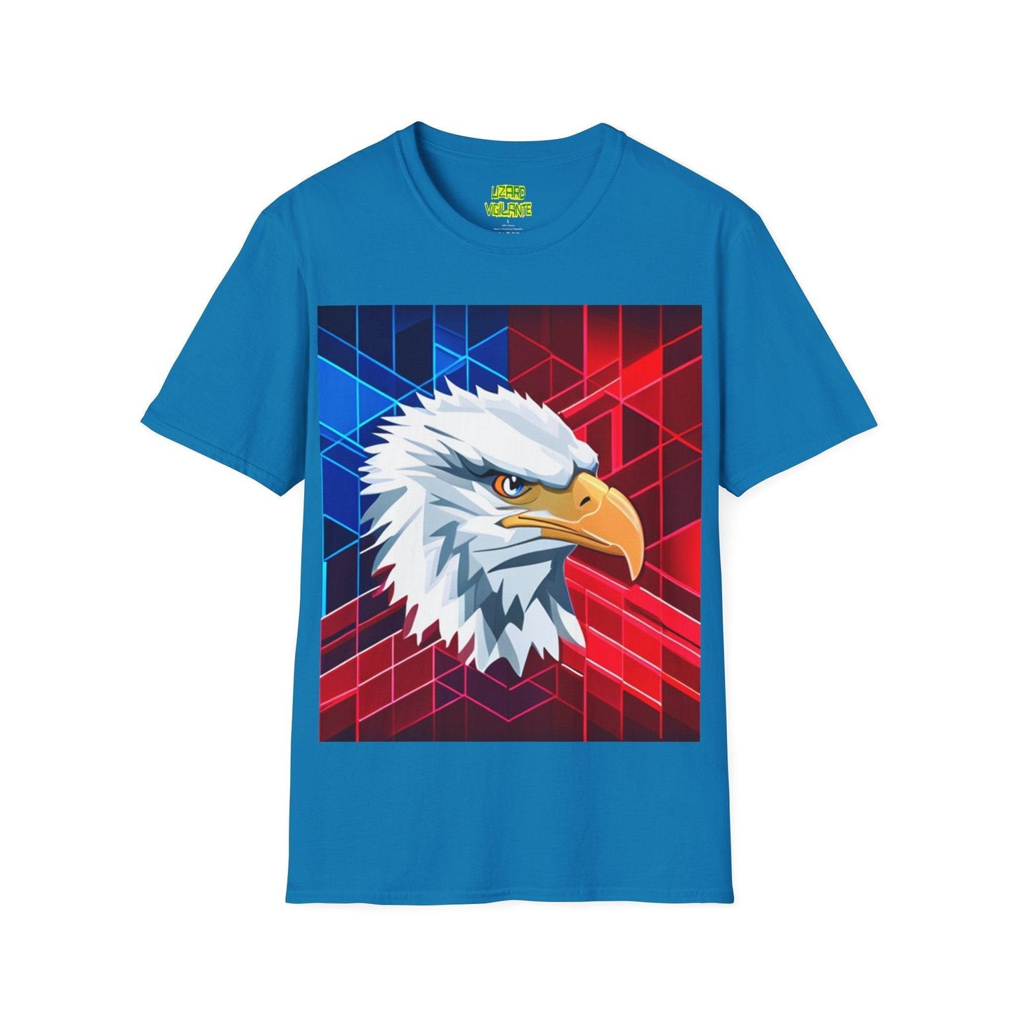 Geometric Eagle Bird Unisex Softstyle T-Shirt - Lizard Vigilante