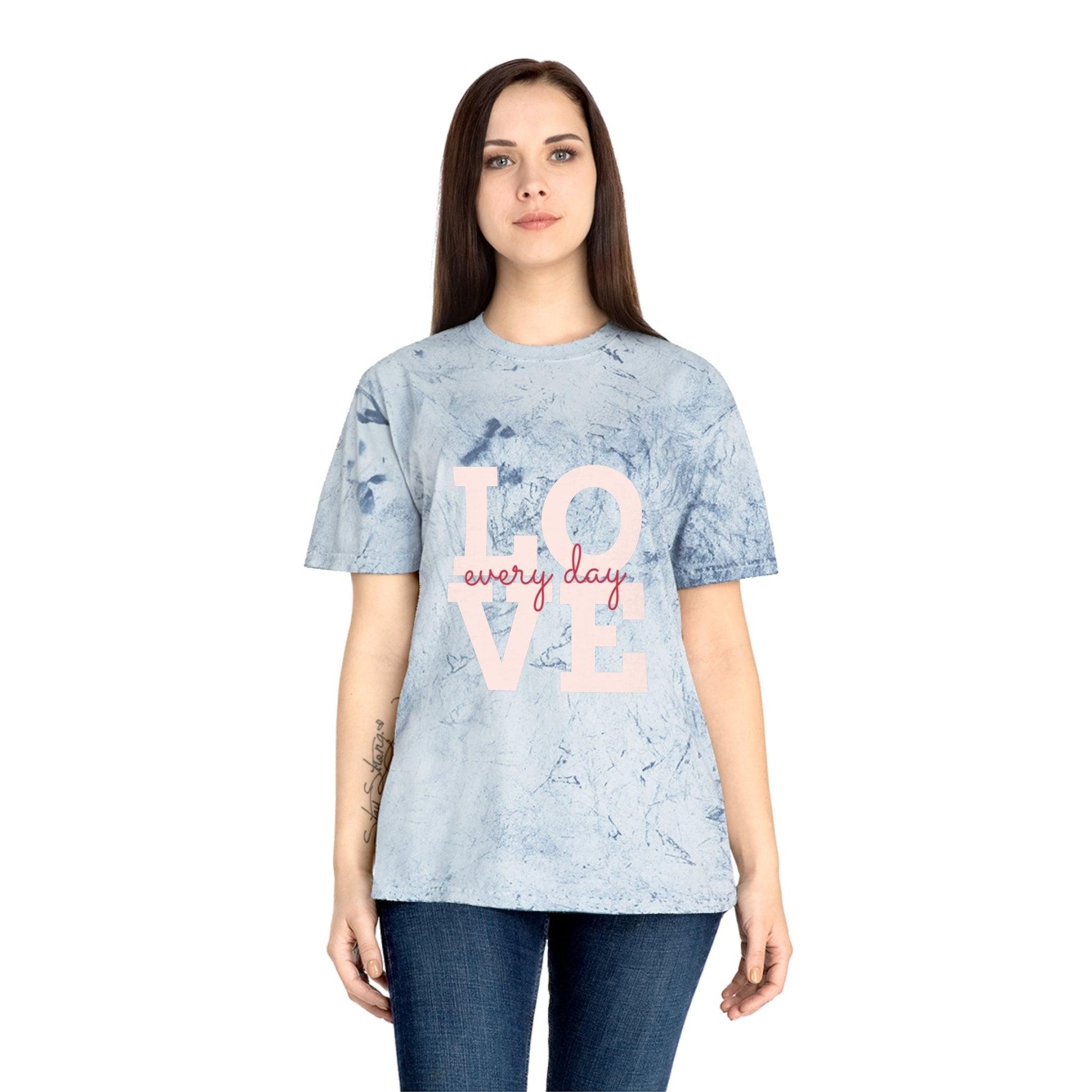 Love every day Unisex Color Blast T-Shirt Valentine’s Day Tee - Lizard Vigilante