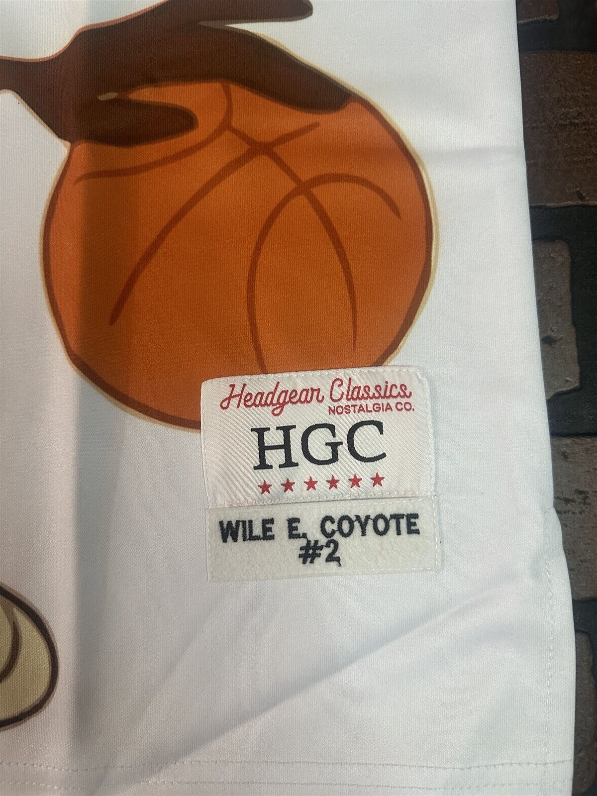 WILE E COYOTE/SAN ANTONIO White Headgear Classics Basketball Jersey~New~XL 2XL