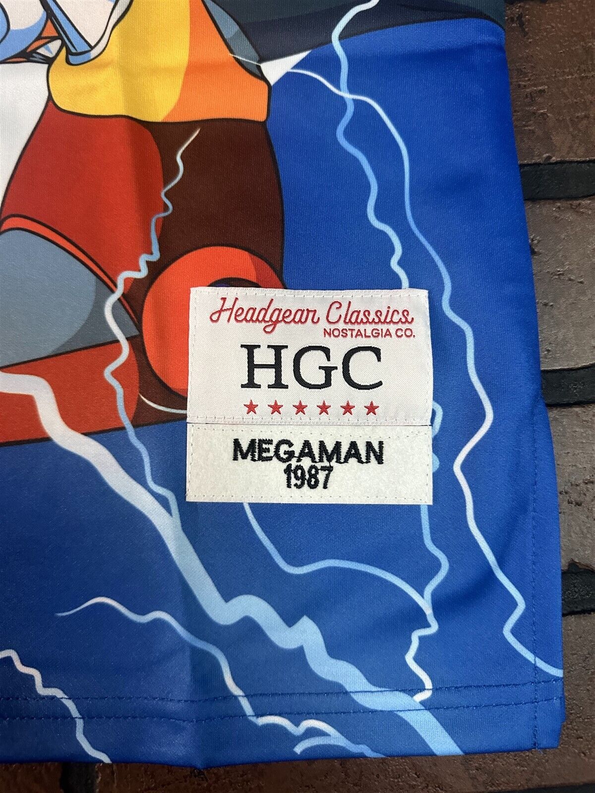 MEGA MAN Blue Headgear Classics Basketball Jersey ~Never Worn~ S L