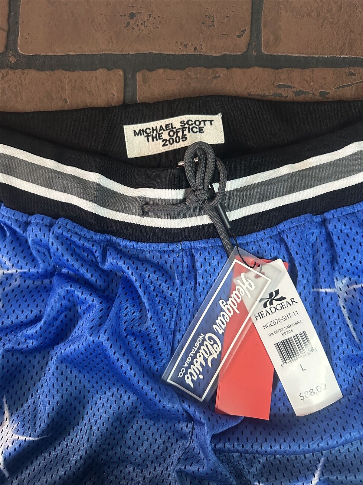 THE OFFICE Blue Headgear Classics Basketball Shorts ~Never Worn~ XL