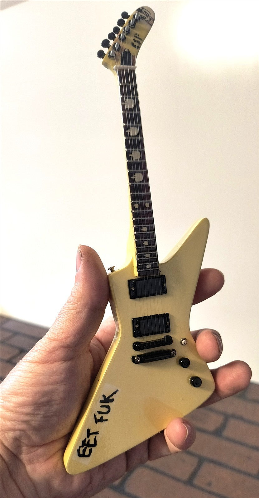 JAMES HETFIELD (Metallica) -eet fuk ESP MX-220 1:4 Scale Guitar ~Axe Heaven~