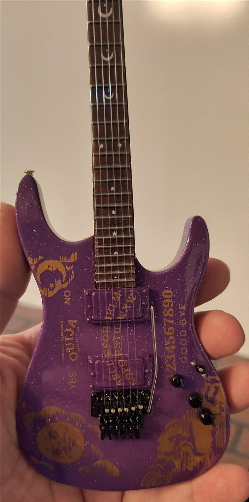 KIRK HAMMETT (Metallica)-Purple Ouija Board 1:4 Scale Replica Guitar~Axe Heaven~