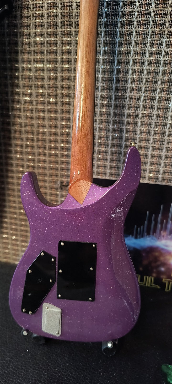 KIRK HAMMETT (Metallica)-Purple Ouija Board 1:4 Scale Replica Guitar~Axe Heaven~
