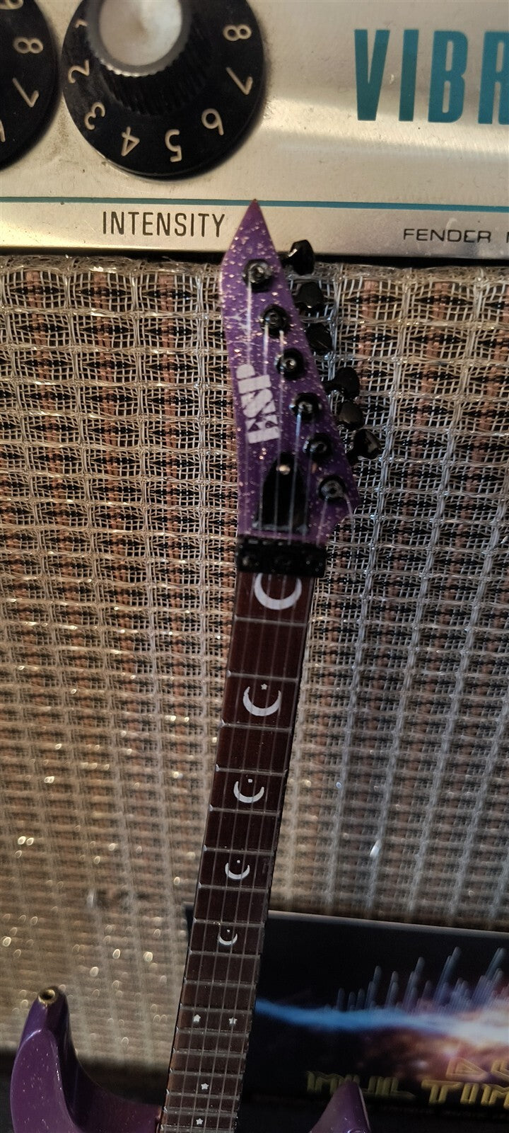 KIRK HAMMETT (Metallica)-Purple Ouija Board 1:4 Scale Replica Guitar~Axe Heaven~