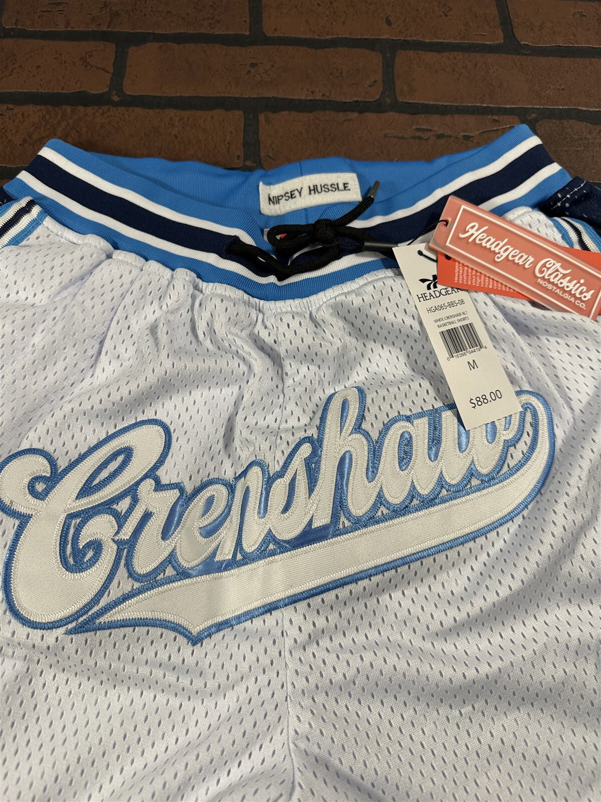 CRENSHAW #60 Headgear Classics White Basketball Shorts ~Never Worn~ M L XL 2XL