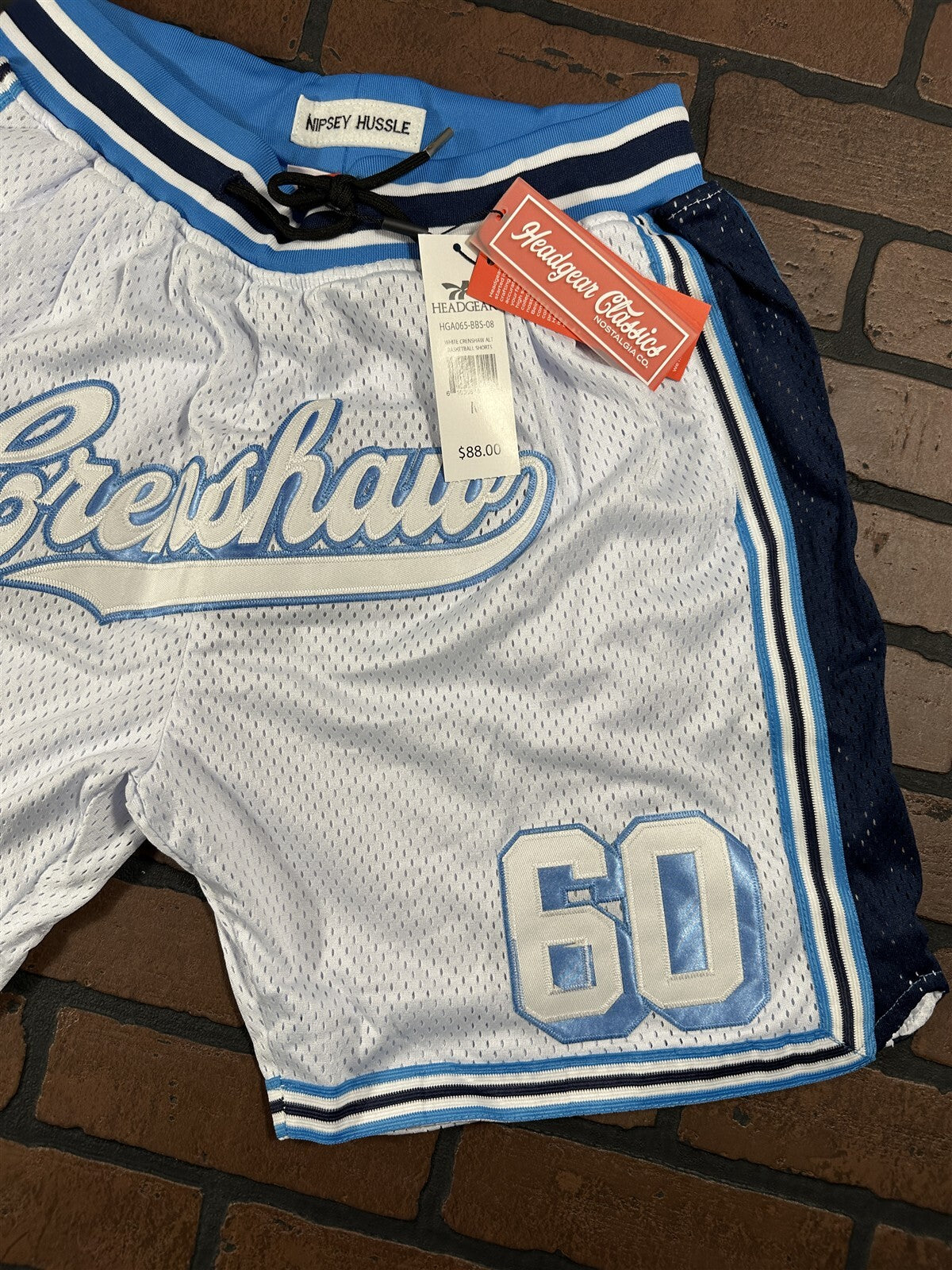 CRENSHAW #60 Headgear Classics White Basketball Shorts ~Never Worn~ M L XL 2XL