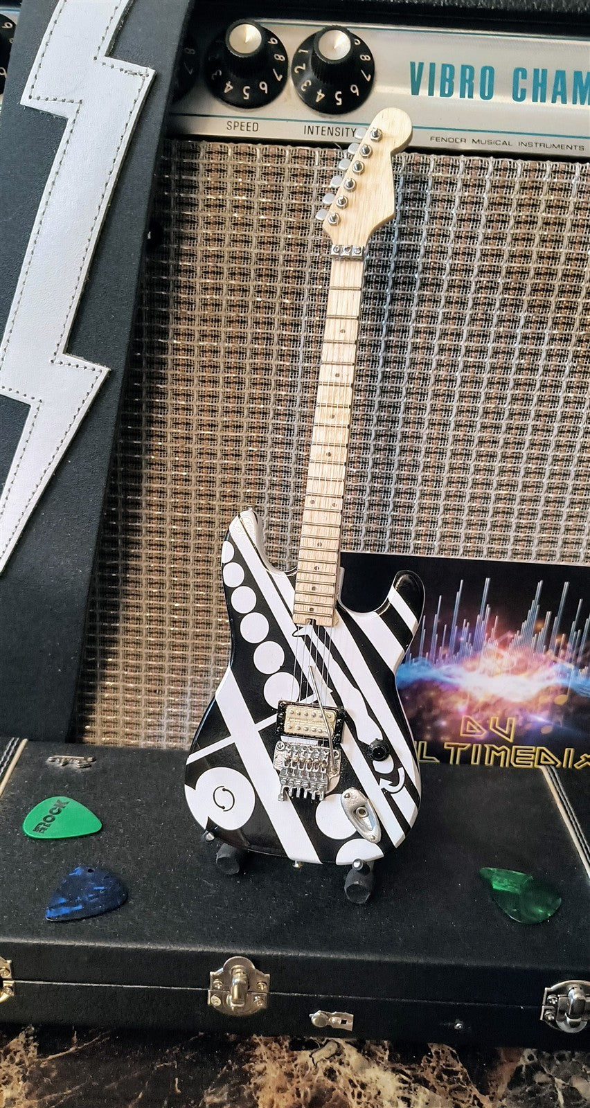 EDDIE VAN HALEN- 1981 Fair Warning "Circles" 1:4 Scale Replica Guitar ~Licensed~