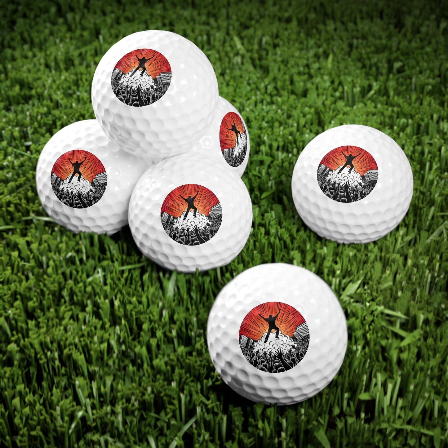 Metal Concert Golf Balls, 6pcs - Lizard Vigilante