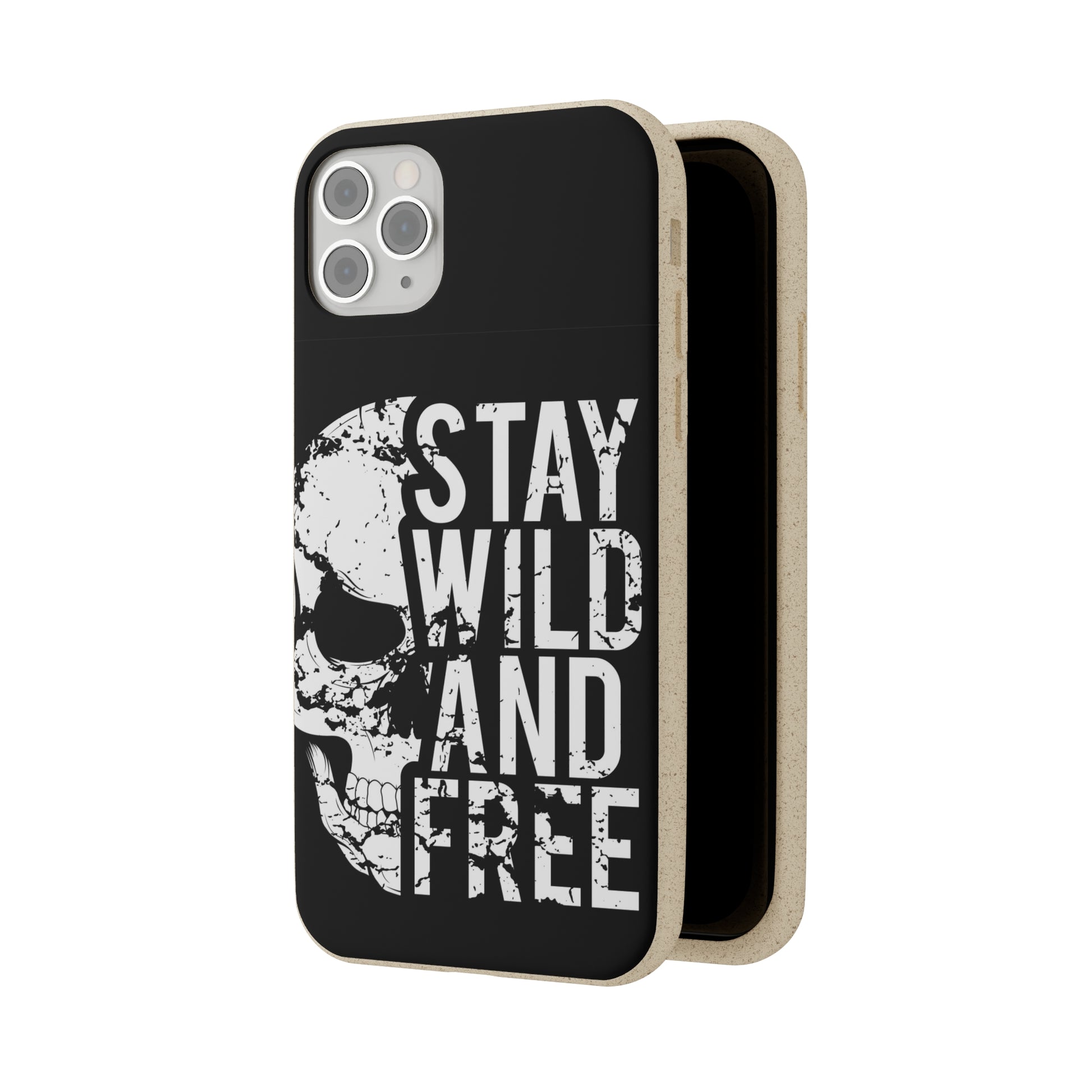 Stay Wild And Free Skull Biodegradable Cases - Lizard Vigilante