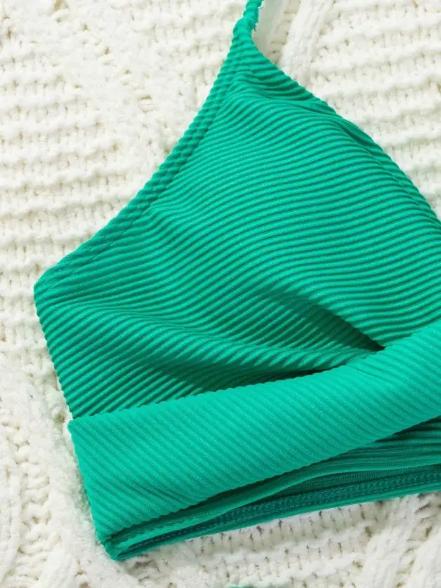 Women's Two-piece Casual Swimsuit P245 Green