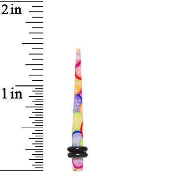 8G Groovy Retro Flower Acrylic Taper