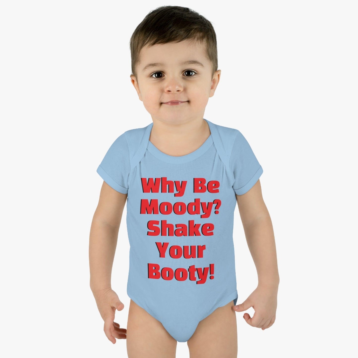 Why Be Moody? Shake Your Booty! Infant Baby Rib Bodysuit - Lizard Vigilante