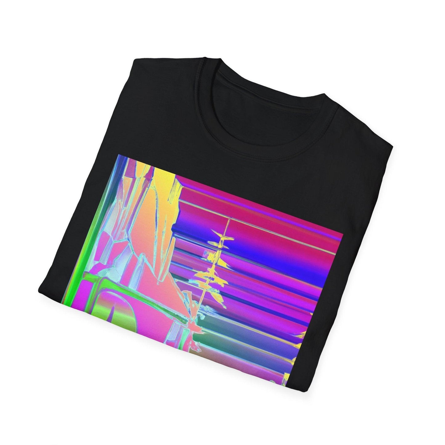 Psychedelic Monitor Unisex Softstyle T-Shirt - Lizard Vigilante