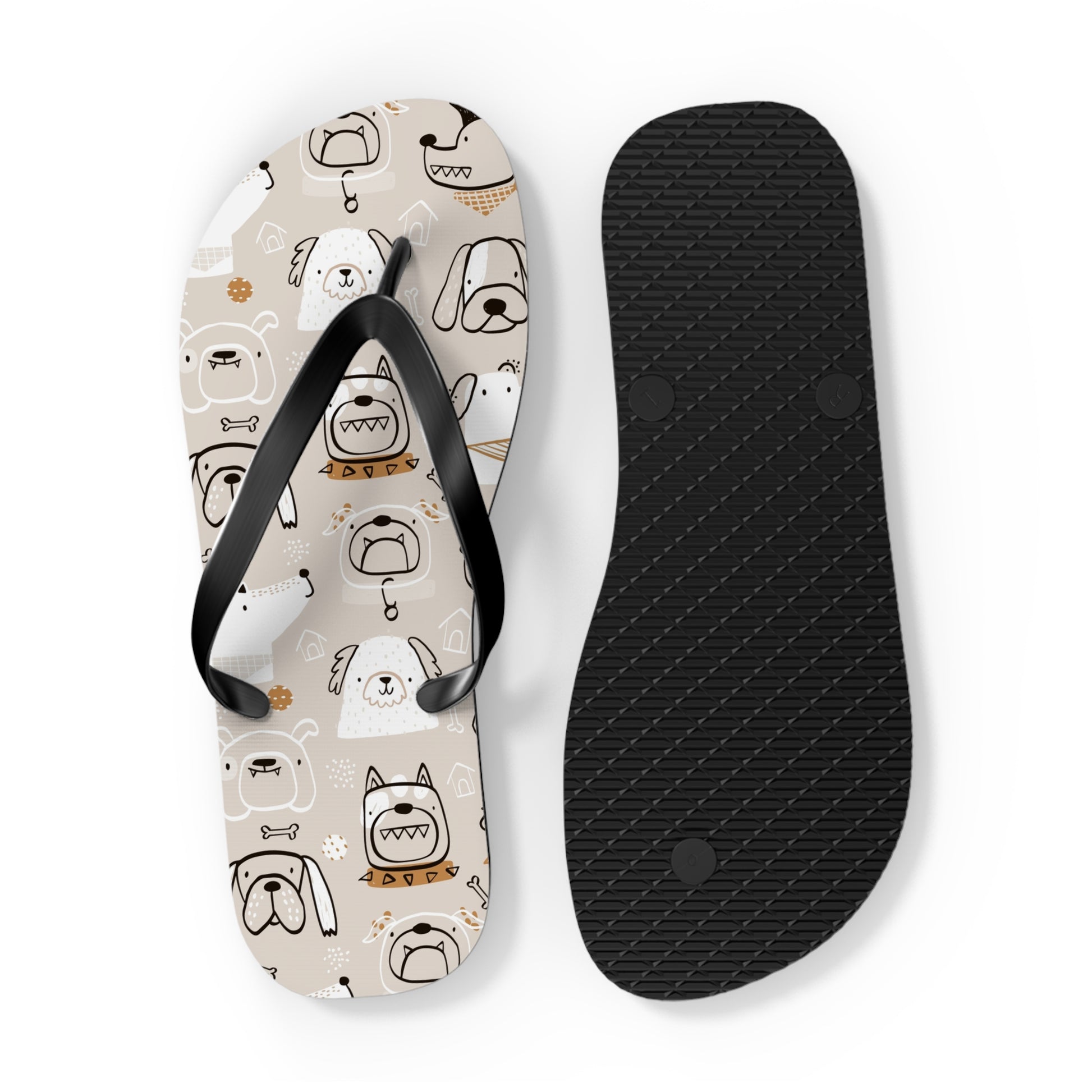 Illustrated Doggers II Flip Flops - Premium Shoes from Printify - Just $29.99! Shop now at Lizard Vigilante