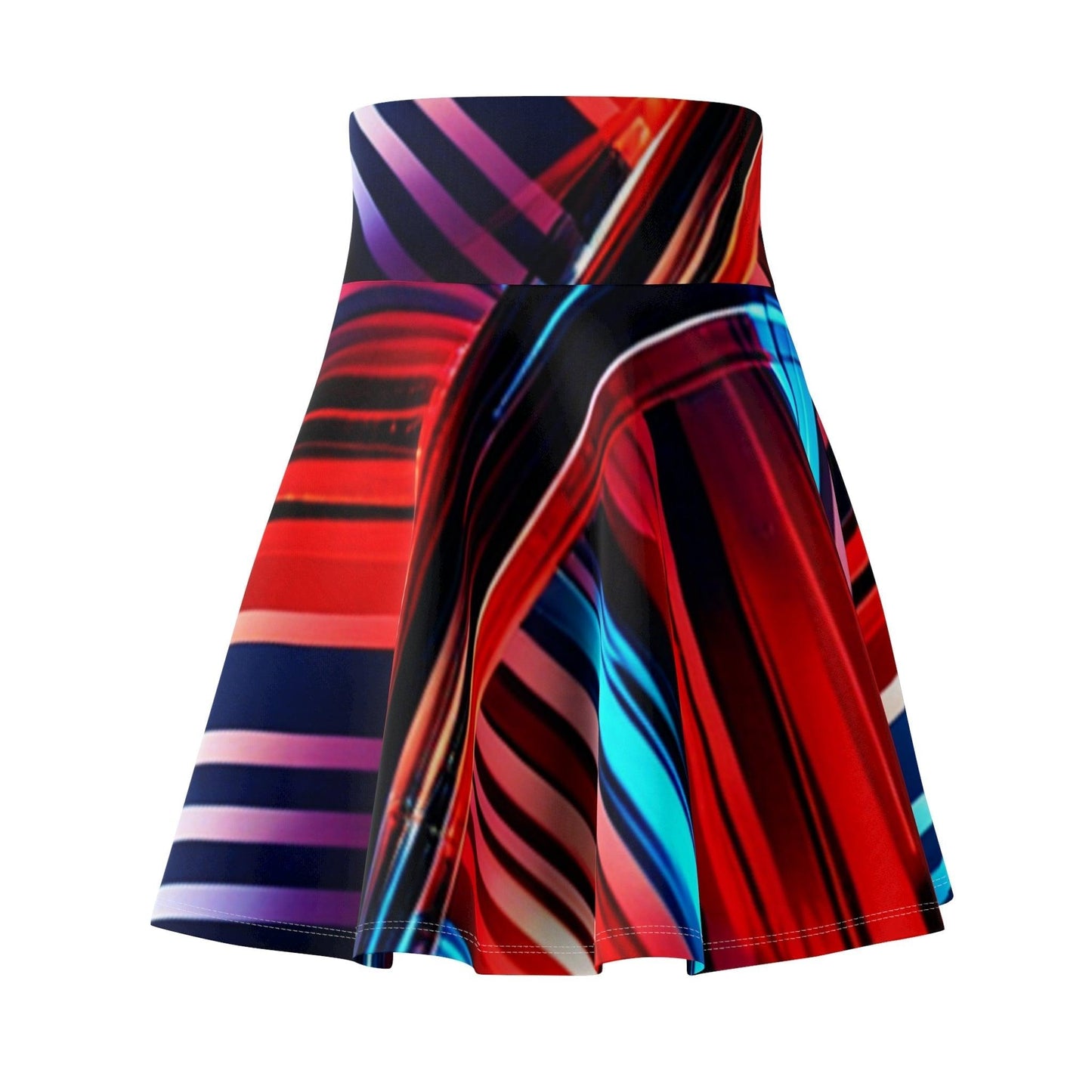 BlurRed Lines Women's Skater Skirt - Lizard Vigilante