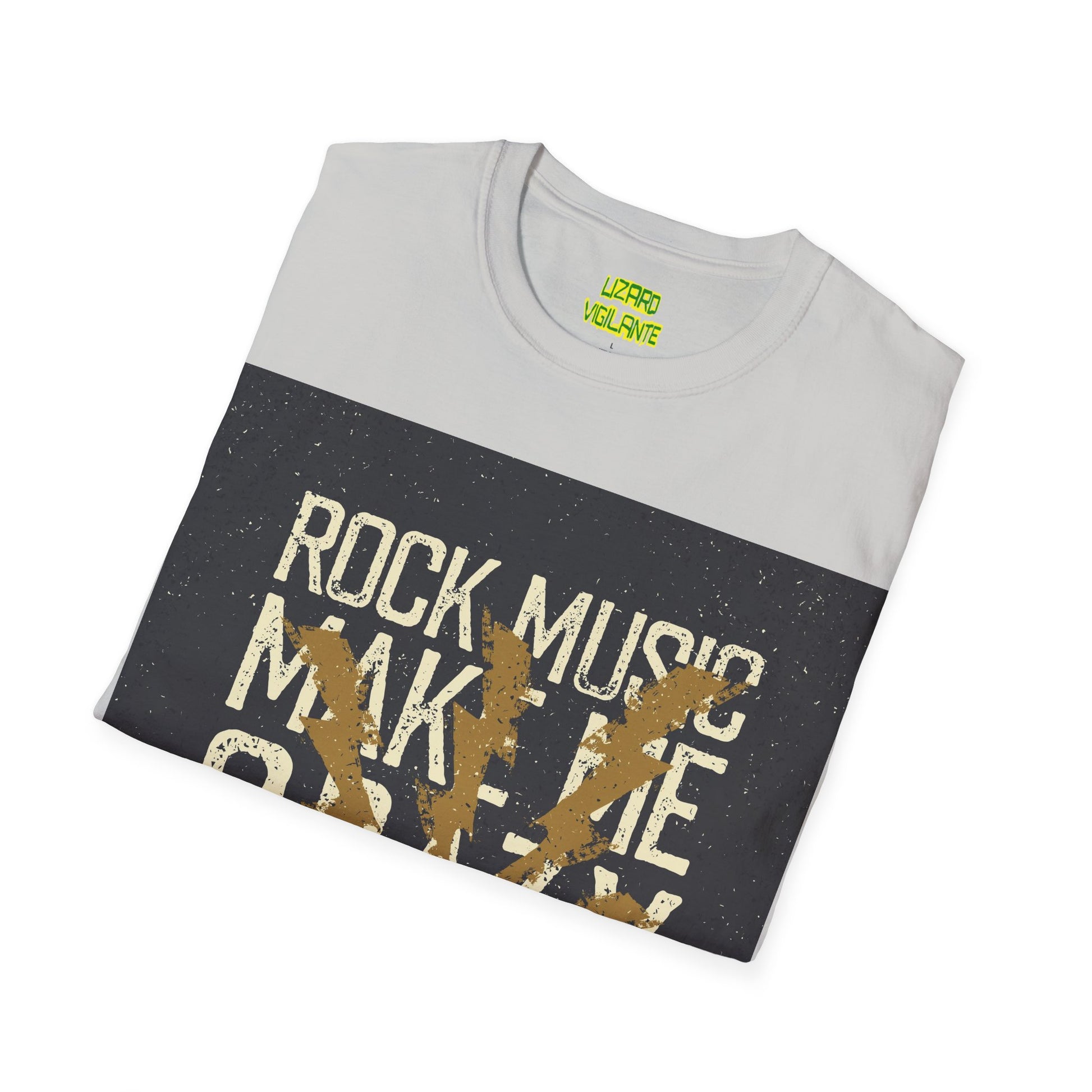 Rock Music Make Me Crazy Unisex Softstyle T-Shirt - Lizard Vigilante