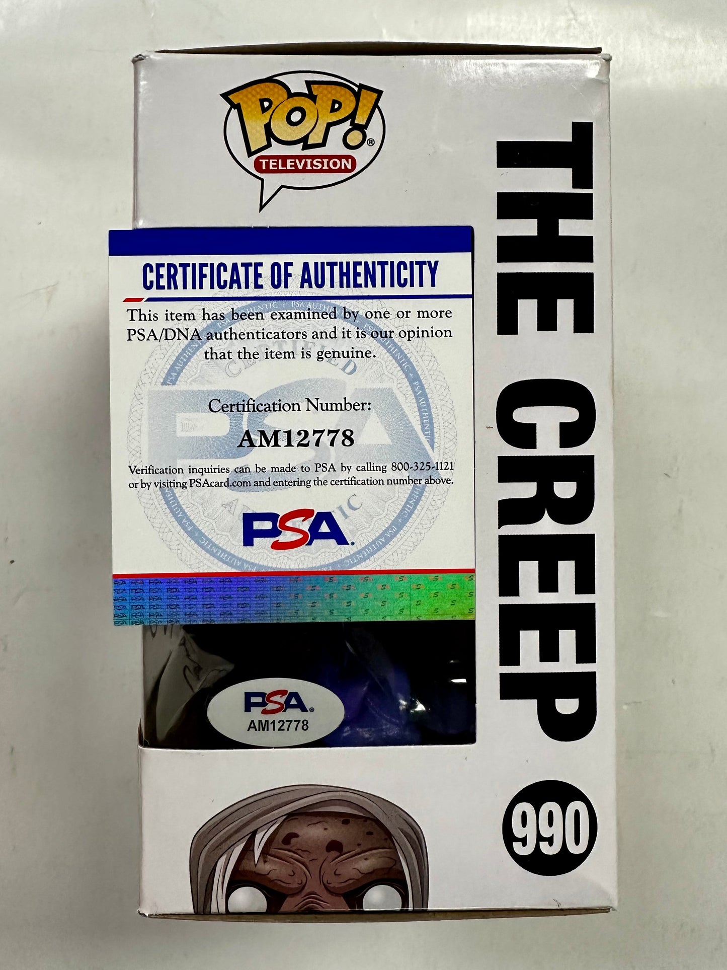 Tom Savini Signed The Creep Funko Pop! #990 Creepshow Glow Exclusive With PSA COA