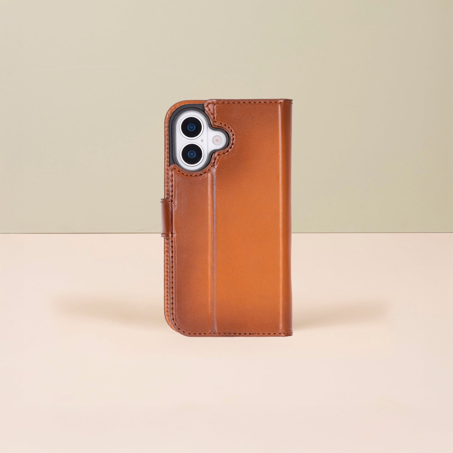 Leathere iPhone 17 Wallet Case – Rustic Brown - New York