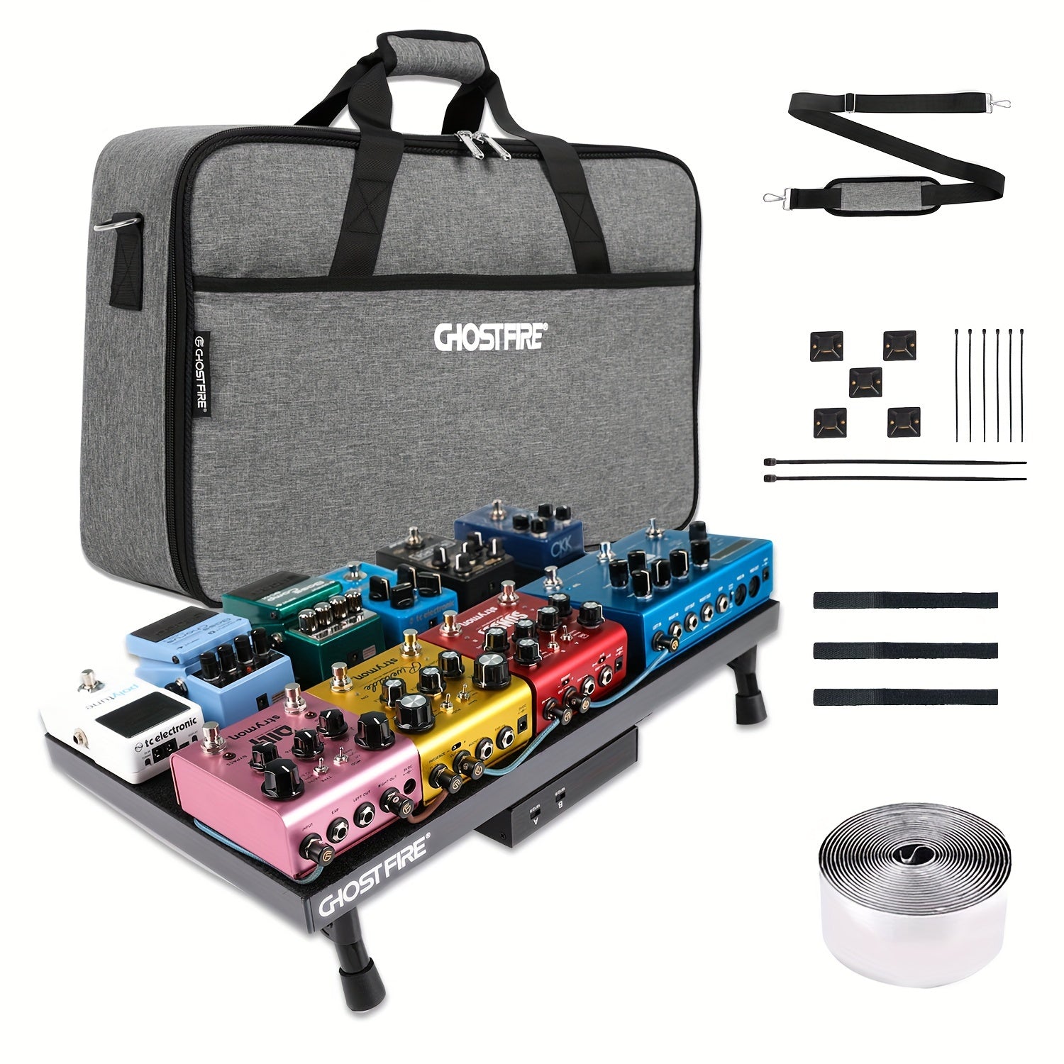 Ghost Fire Portable Pedalboard | Lightweight and Durable - Premium guitar pedalboard from Lizard Vigilante - Just $119.99! Shop now at Lizard Vigilante