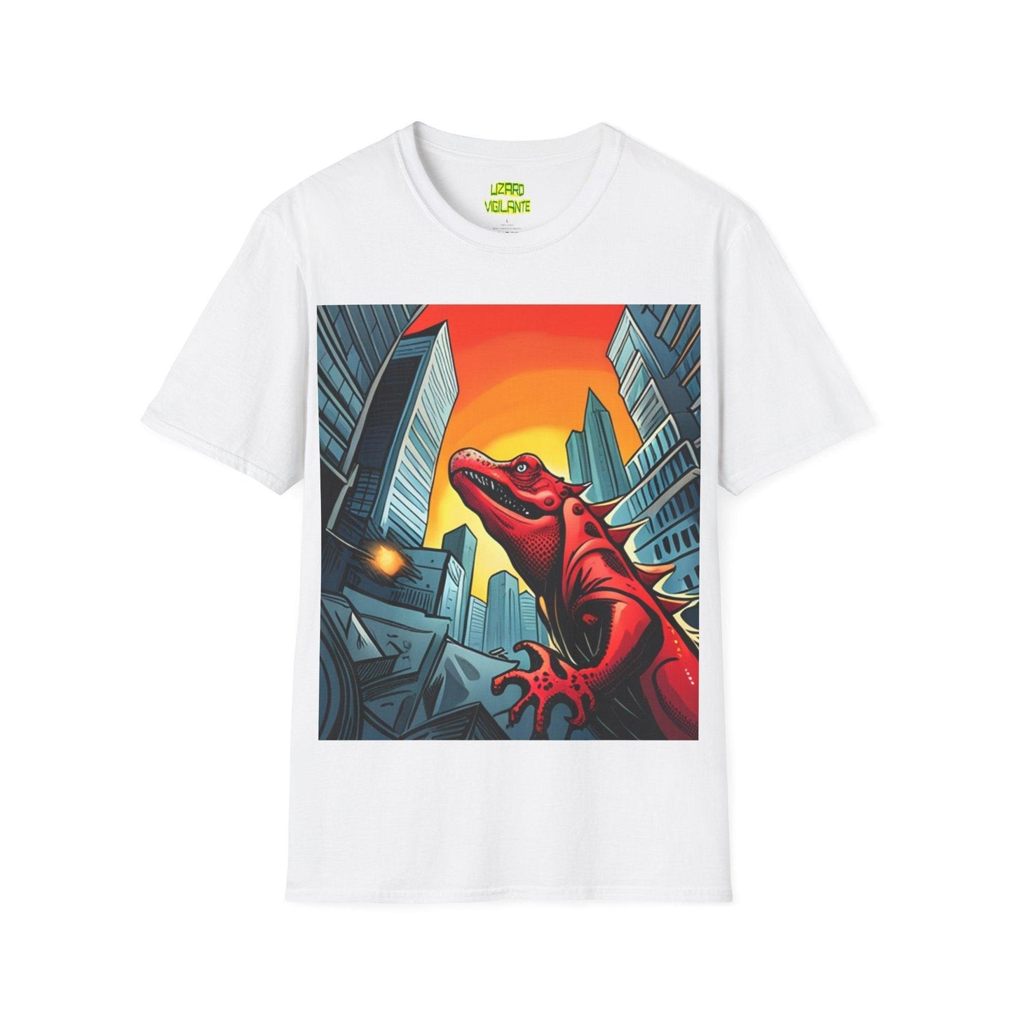 Red in Town Unisex Softstyle T-Shirt - Lizard Vigilante