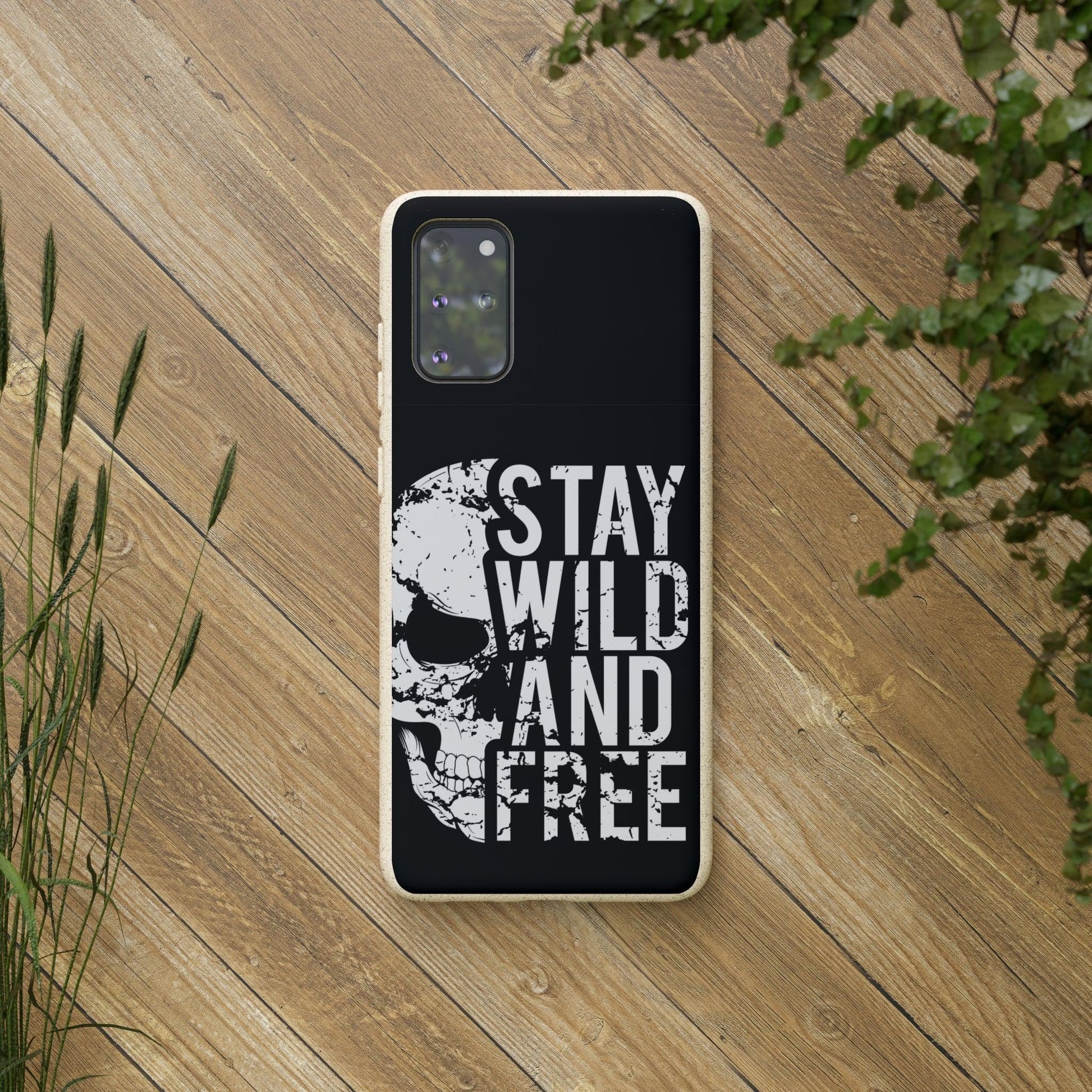 Stay Wild And Free Skull Biodegradable Cases - Lizard Vigilante