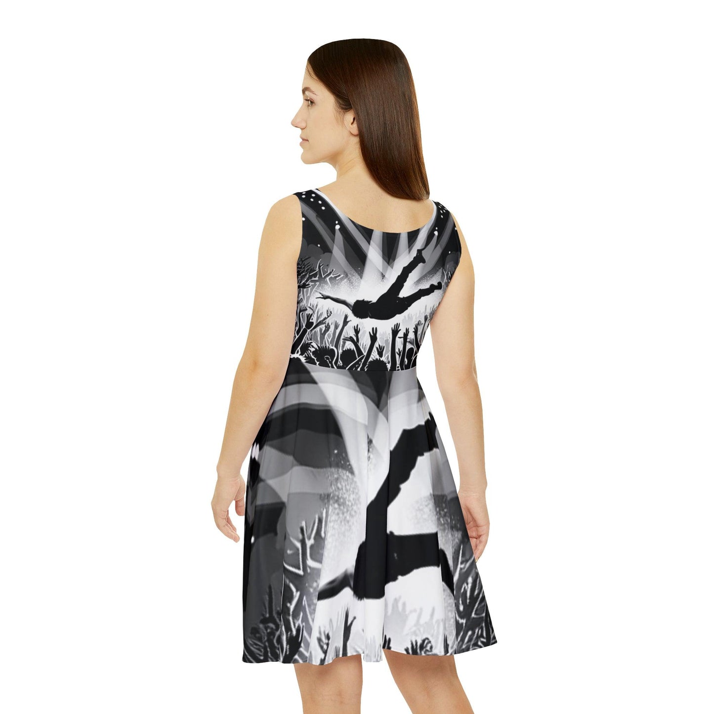 Crowd Surfing Women's Skater Dress - Lizard Vigilante