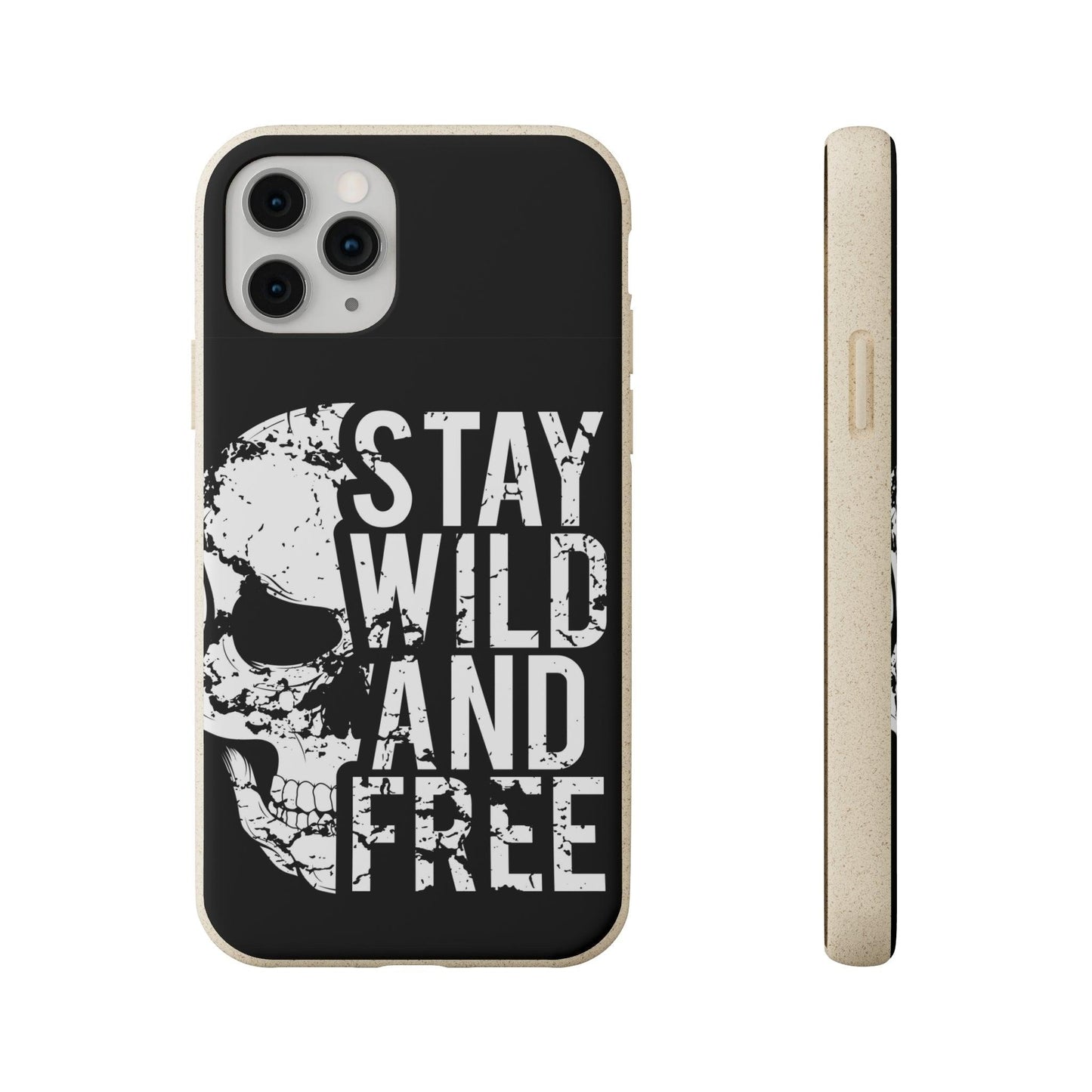 Stay Wild And Free Skull Biodegradable Cases - Lizard Vigilante