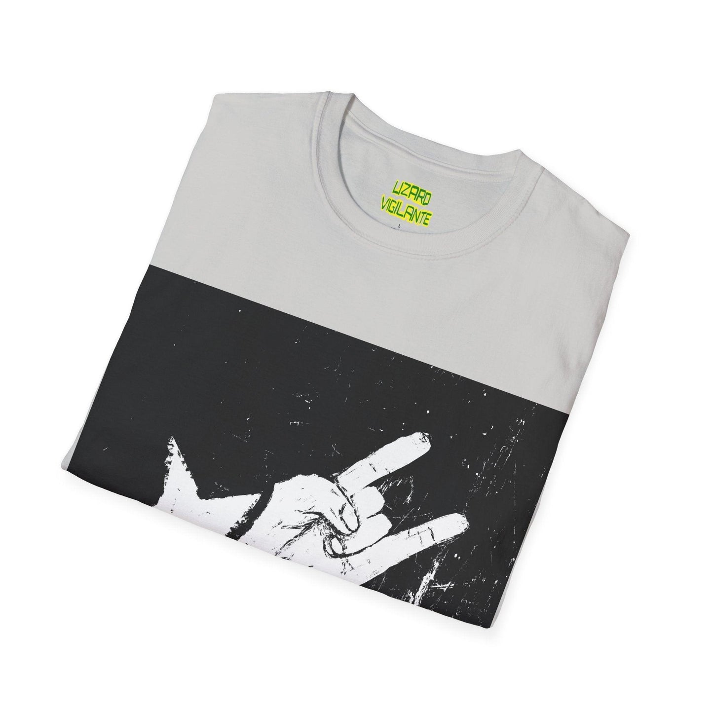 Rockstar Hand Sign Unisex Softstyle T-Shirt - Lizard Vigilante