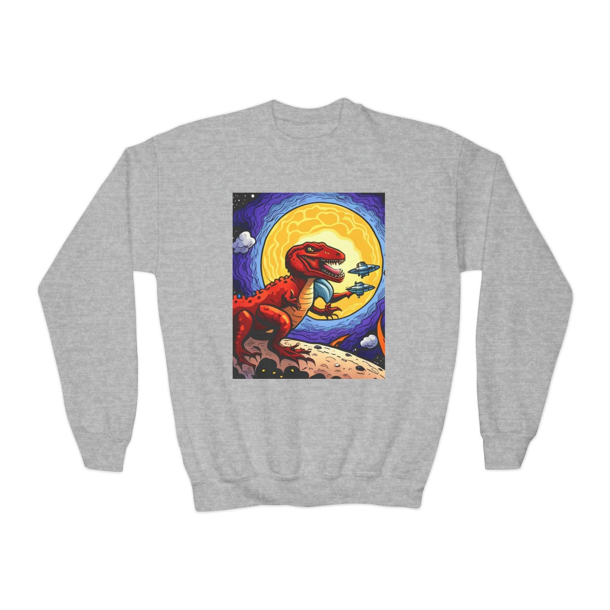 Space Rex Youth Crewneck Sweatshirt - Lizard Vigilante