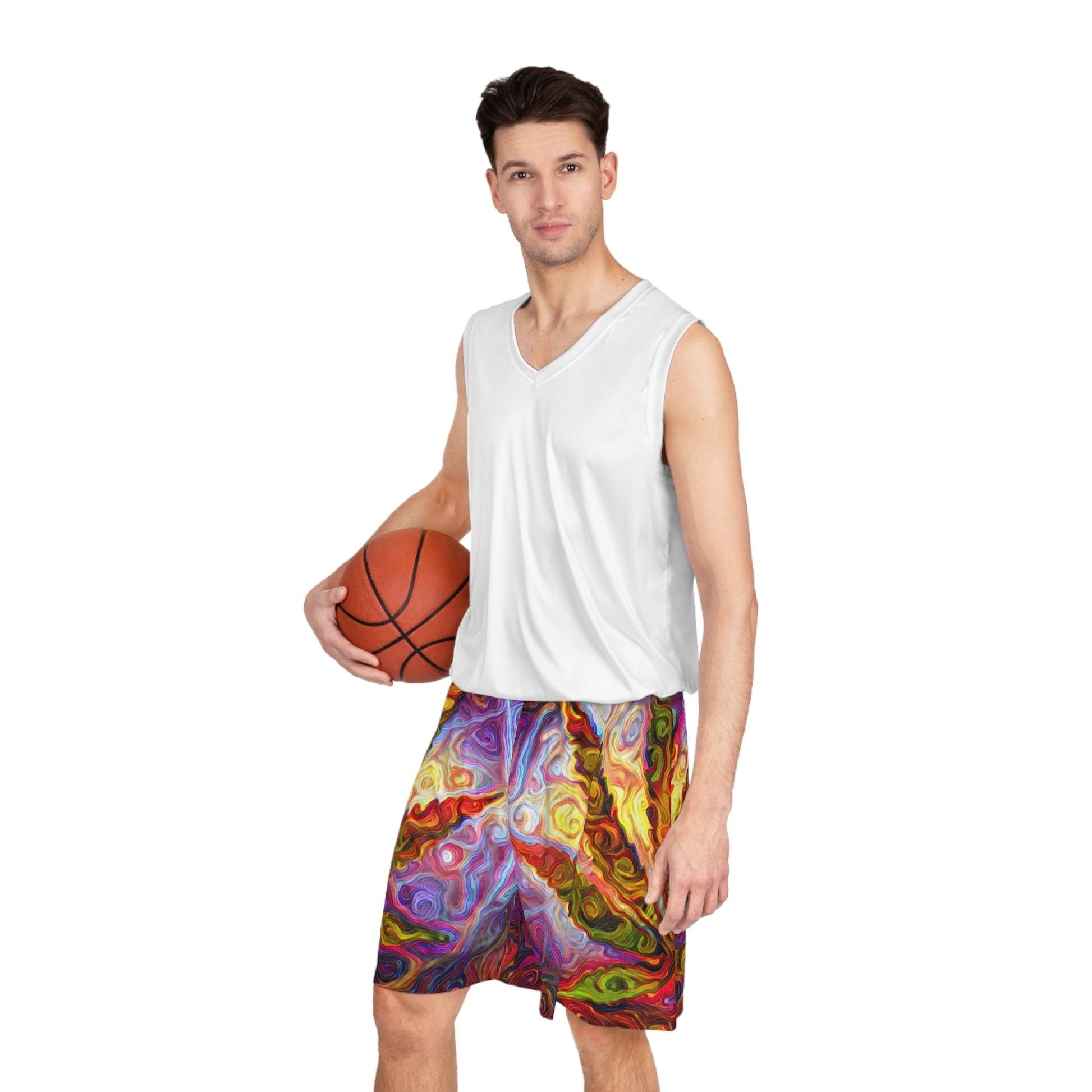 Pot Leaf Basketball Shorts - Lizard Vigilante