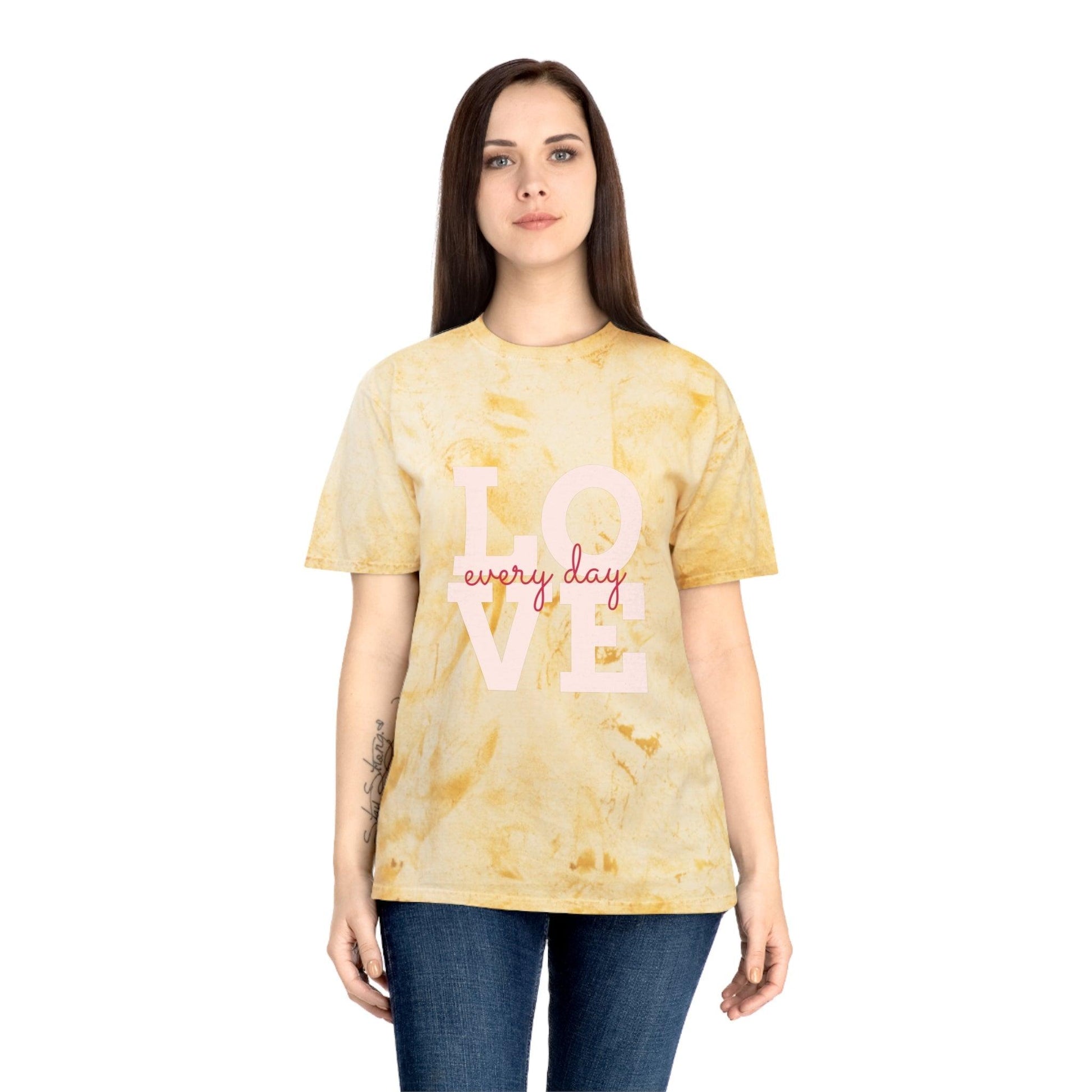 Love every day Unisex Color Blast T-Shirt Valentine’s Day Tee - Lizard Vigilante