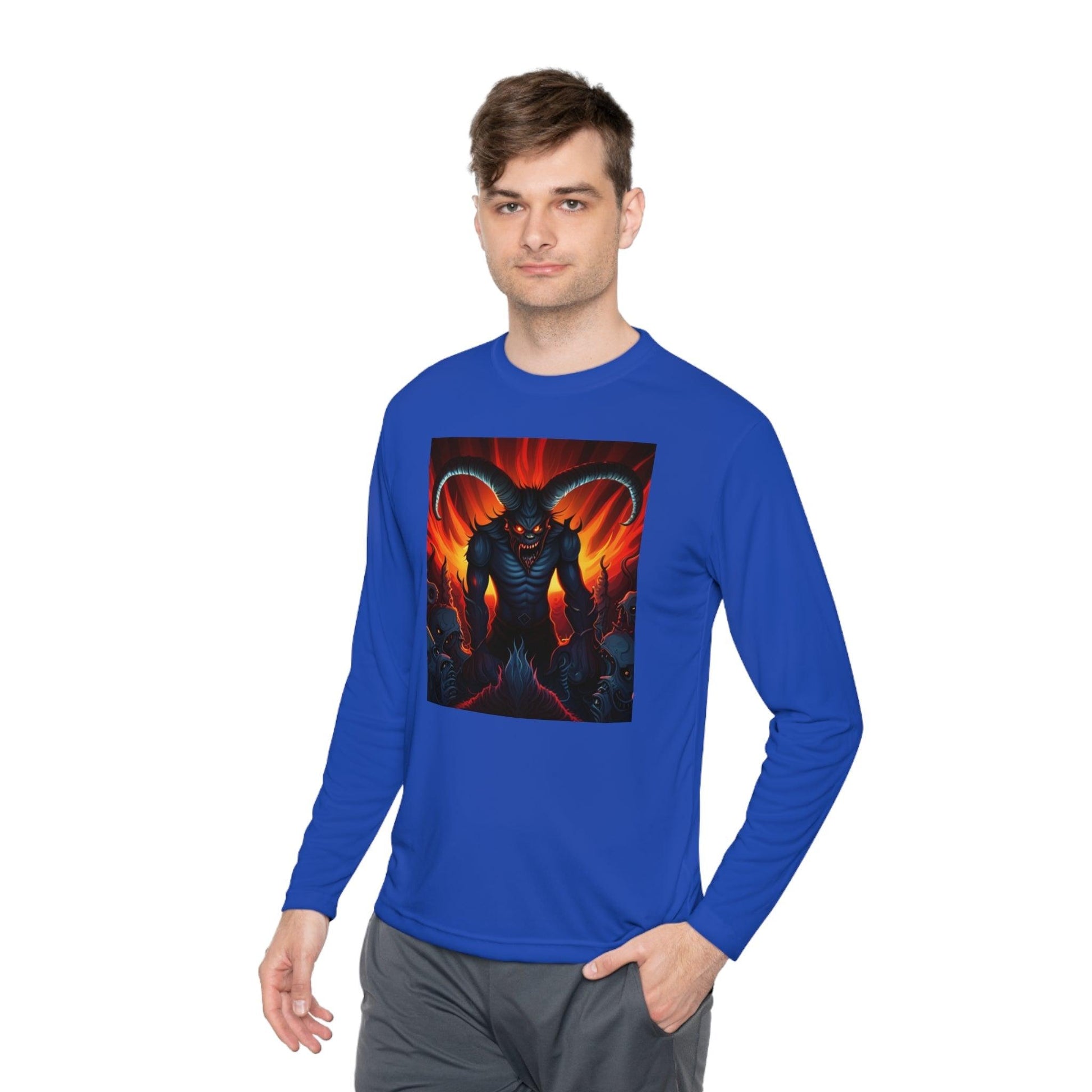 Horny Devil Unisex Lightweight Long Sleeve Tee - Lizard Vigilante