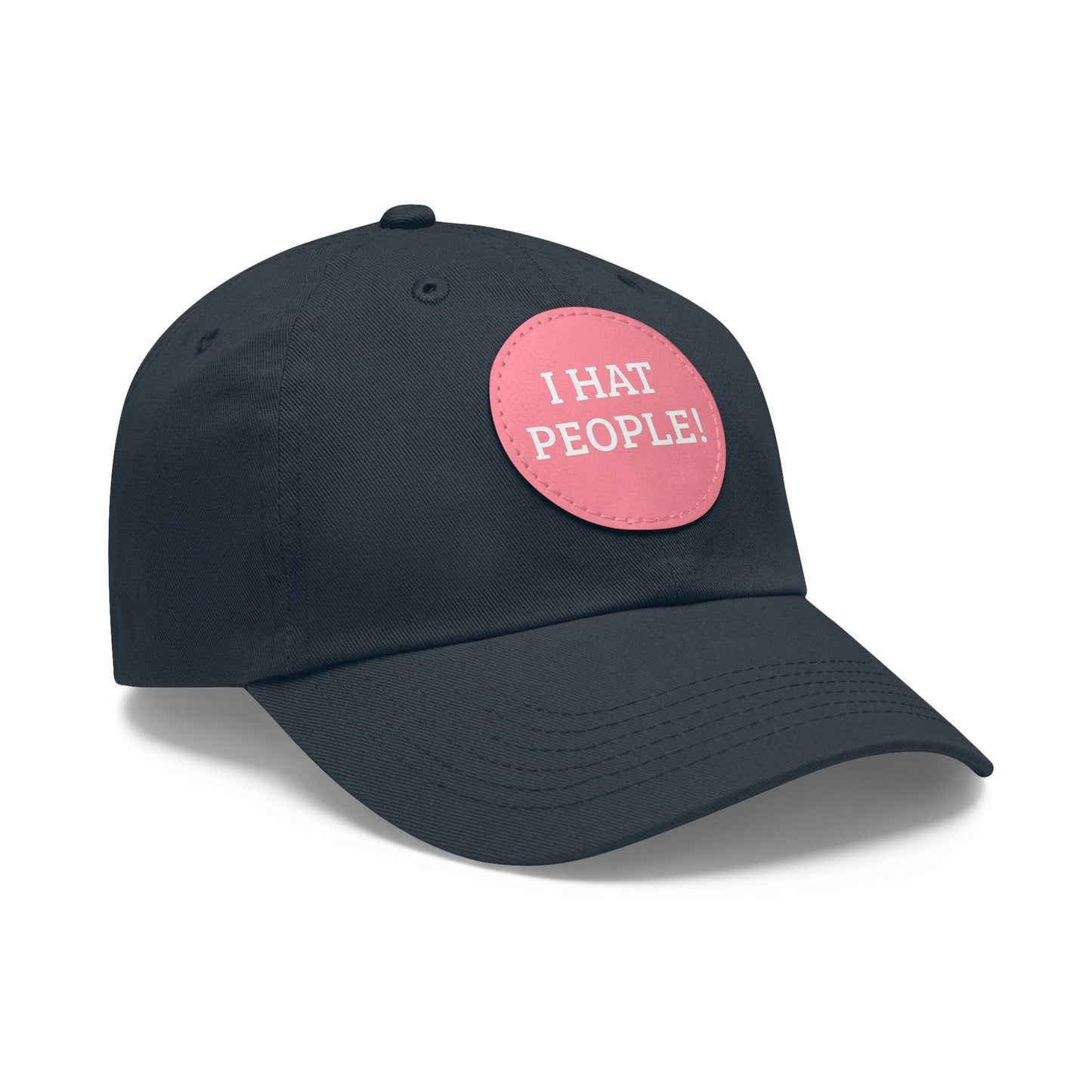 I HAT PEOPLE! Dad Hat with Leather Patch (Round) - Lizard Vigilante