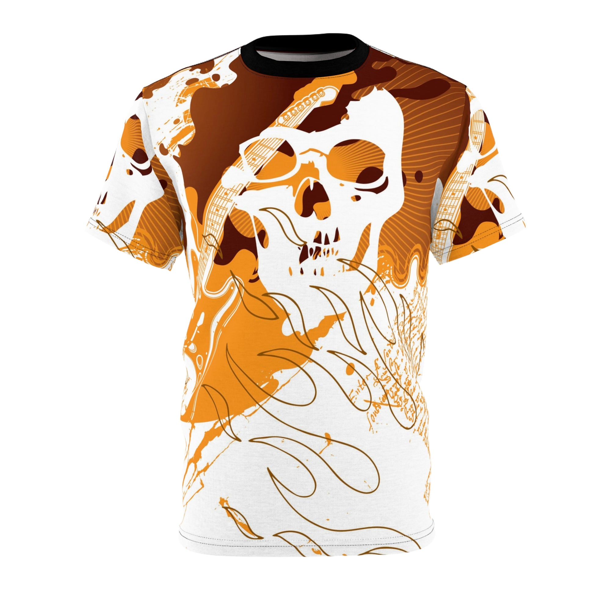 Guitar Skull Graphic Unisex Tee Shirt - Premium All Over Prints from Printify - Just $42.20! Shop now at Lizard Vigilante