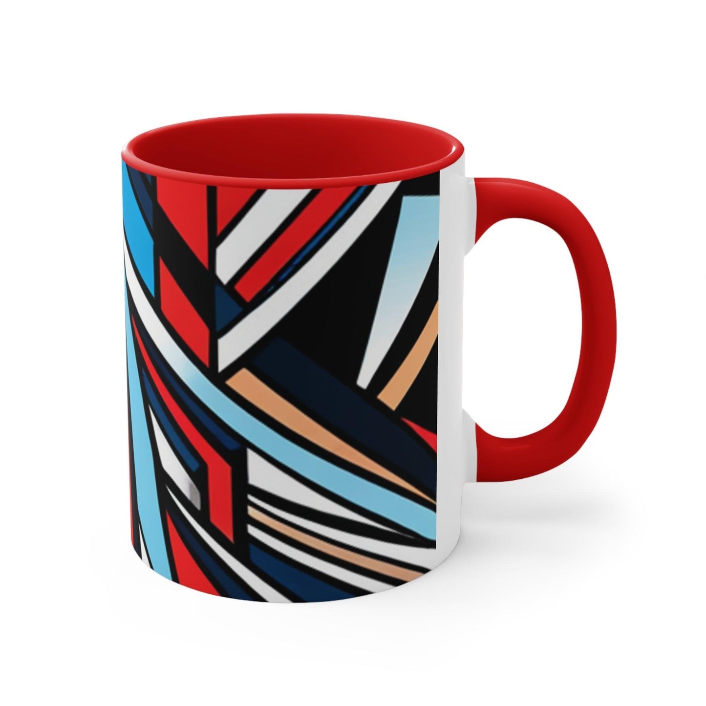 Geometricked Accent Coffee Mug, 11oz - Lizard Vigilante