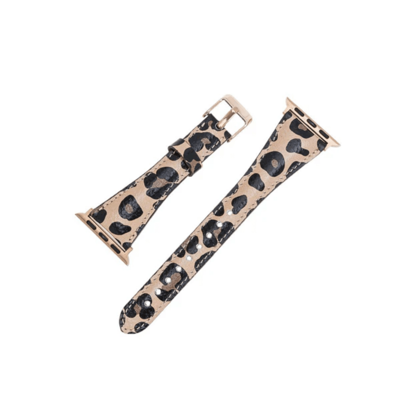 Classic Leopard Print Leather Apple Watch Band - Dallas