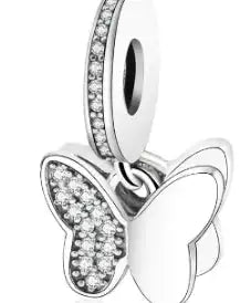 925 Silver Butterfly Charm for Bracelets and Necklaces (One)