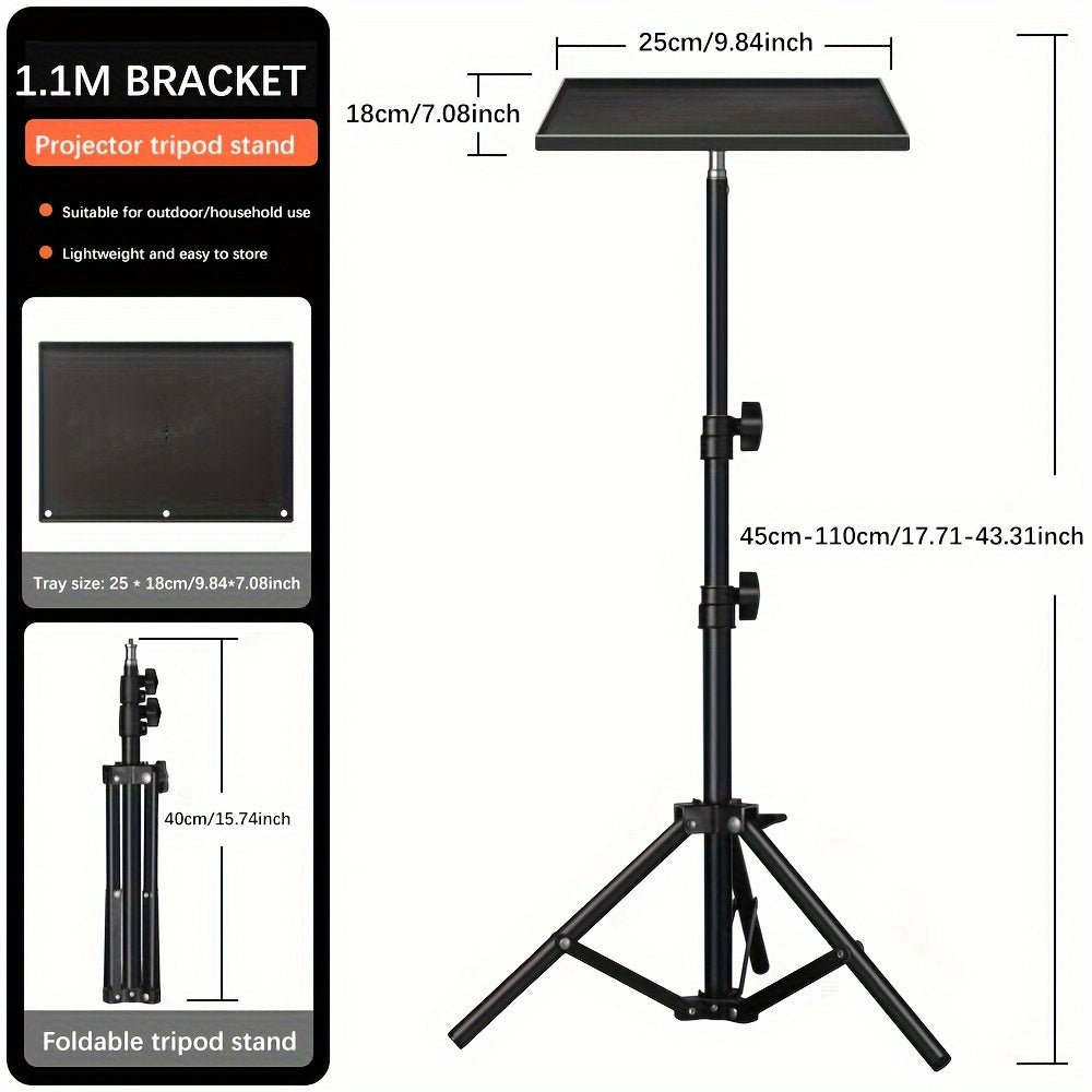 Versatile Projector Stand & Laptop Shelf - Adjustable Height Telescopic Tripod for Home and Office - Premium Projector stand from Lizard Vigilante - Just $32.99! Shop now at Lizard Vigilante