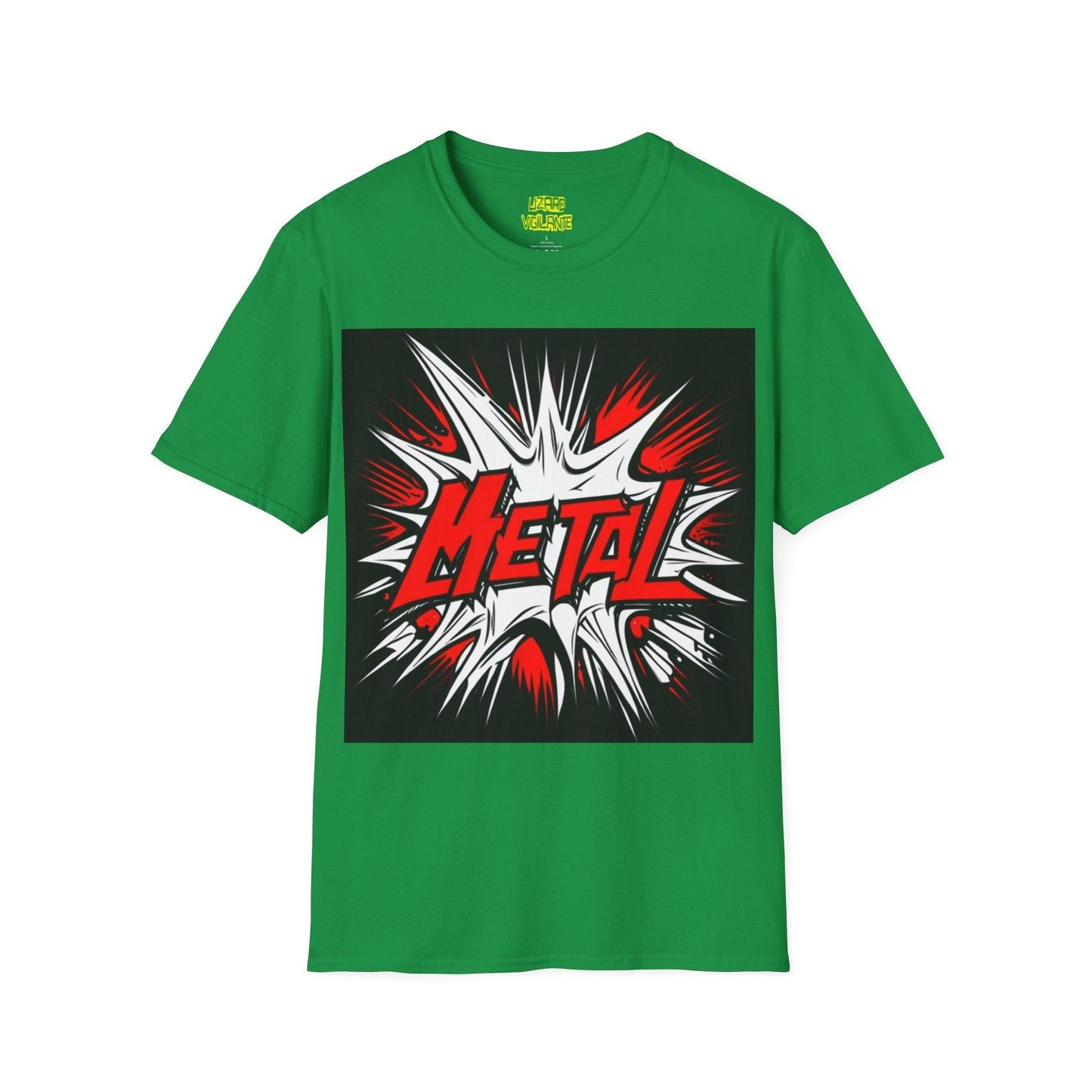 Red METAL Logo Unisex Softstyle T-Shirt - Lizard Vigilante